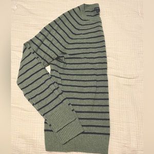 J. Crew Green & Navy Striped Sweatshirt